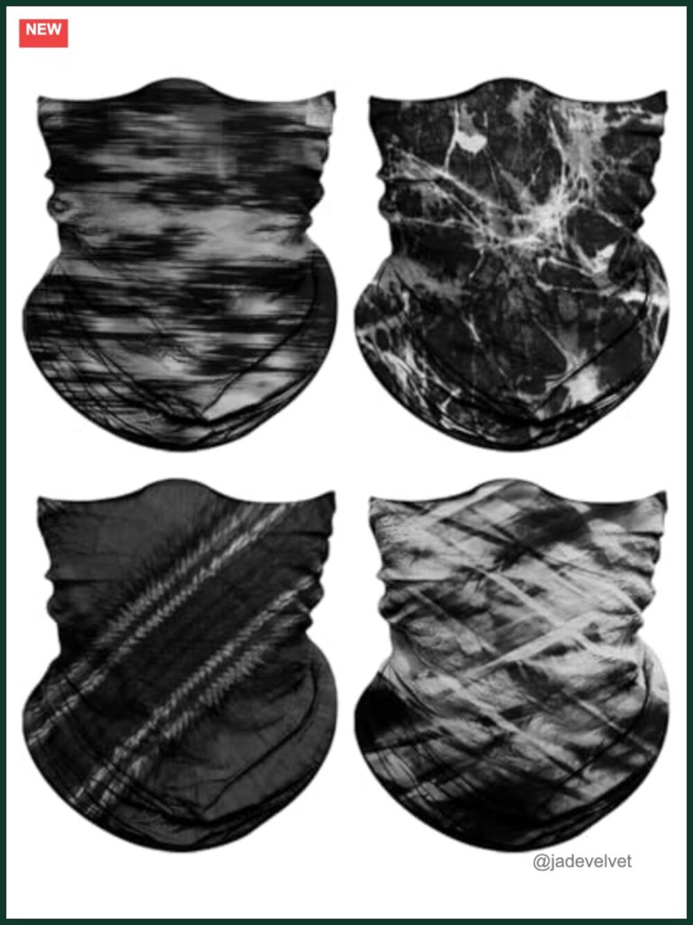 4-Pack Neck Gaiter Multifunctional Headwear Mask for Men Women